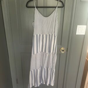 Striped Blue and White Sundress